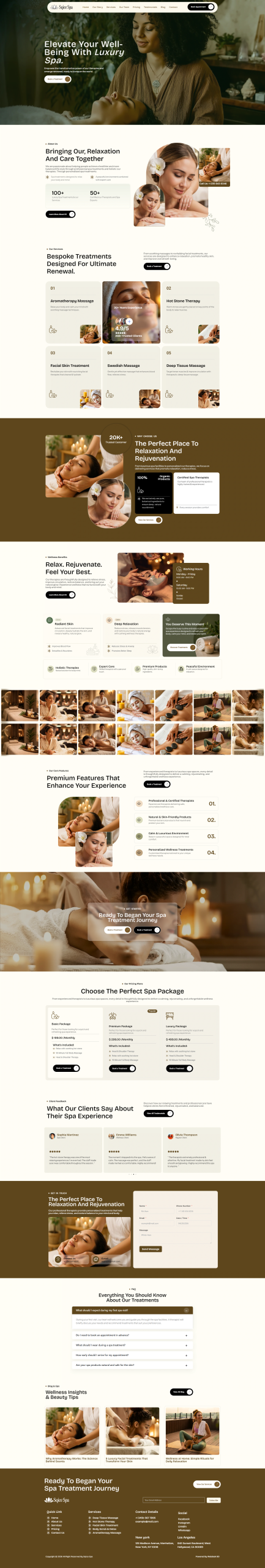 Spa and wellness website template